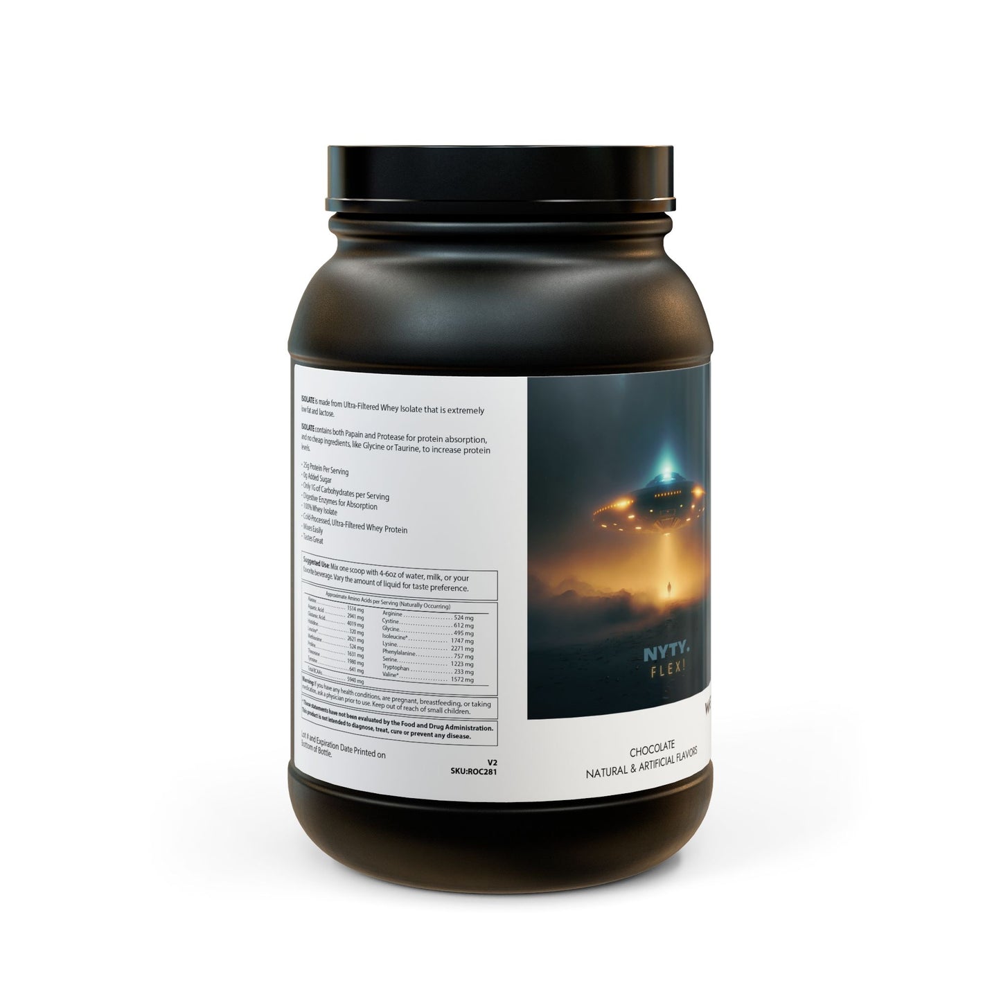 NYTY. FLEX!™ Whey Isolate Protein Supplement (907g, 2lb)