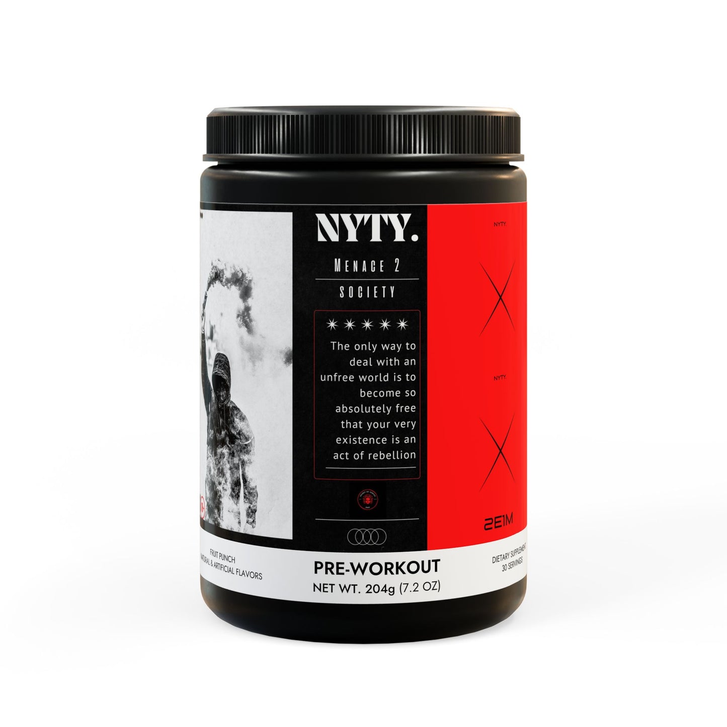 NYTY. Menace 2 Society™ Pre-Workout Supplement, Fruit Punch (204g, 7.1oz)